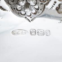 Load image into Gallery viewer, A Victorian Solid Silver Basket with Floral Chasing - William Morton &amp; Sons 1898 - Artisan Antiques
