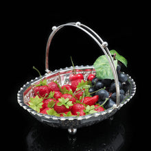 Load image into Gallery viewer, A Victorian Solid Silver Basket with Floral Chasing - William Morton &amp; Sons 1898 - Artisan Antiques

