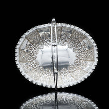 Load image into Gallery viewer, A Victorian Solid Silver Basket with Floral Chasing - William Morton &amp; Sons 1898 - Artisan Antiques
