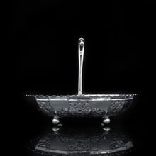 Load image into Gallery viewer, A Victorian Solid Silver Basket with Floral Chasing - William Morton &amp; Sons 1898 - Artisan Antiques
