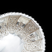 Load image into Gallery viewer, A Victorian Solid Silver Basket with Floral Chasing - William Morton &amp; Sons 1898 - Artisan Antiques
