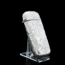 Load image into Gallery viewer, A Victorian Solid Silver Cheroot/Cigar Case with a Hand-Engraved Hunting Scene - Alfred Taylor 1853 - Artisan Antiques
