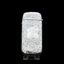 Load image into Gallery viewer, A Victorian Solid Silver Cheroot/Cigar Case with a Hand-Engraved Hunting Scene - Alfred Taylor 1853 - Artisan Antiques
