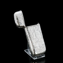 Load image into Gallery viewer, A Victorian Solid Silver Cheroot/Cigar Case with a Hand-Engraved Hunting Scene - Alfred Taylor 1853 - Artisan Antiques
