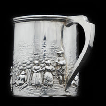 Load image into Gallery viewer, A Wonderful Figural Scenic Solid Silver Mug - Nathan &amp; Hayes 1904 - Artisan Antiques
