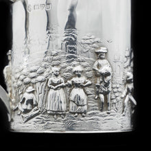 Load image into Gallery viewer, A Wonderful Figural Scenic Solid Silver Mug - Nathan &amp; Hayes 1904 - Artisan Antiques
