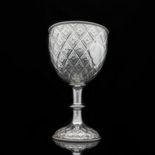 Load image into Gallery viewer, A Large Victorian Solid Silver Wine Goblet/Cup/Trophy with Abercorn Motif - Richard Sibley 1869 - Artisan Antiques
