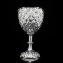 Load image into Gallery viewer, A Large Victorian Solid Silver Wine Goblet/Cup/Trophy with Abercorn Motif - Richard Sibley 1869 - Artisan Antiques
