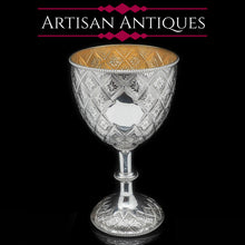 Load image into Gallery viewer, A Large Victorian Solid Silver Wine Goblet/Cup/Trophy with Abercorn Motif - Richard Sibley 1869 - Artisan Antiques
