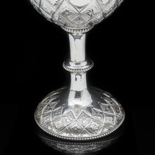 Load image into Gallery viewer, A Large Victorian Solid Silver Wine Goblet/Cup/Trophy with Abercorn Motif - Richard Sibley 1869 - Artisan Antiques
