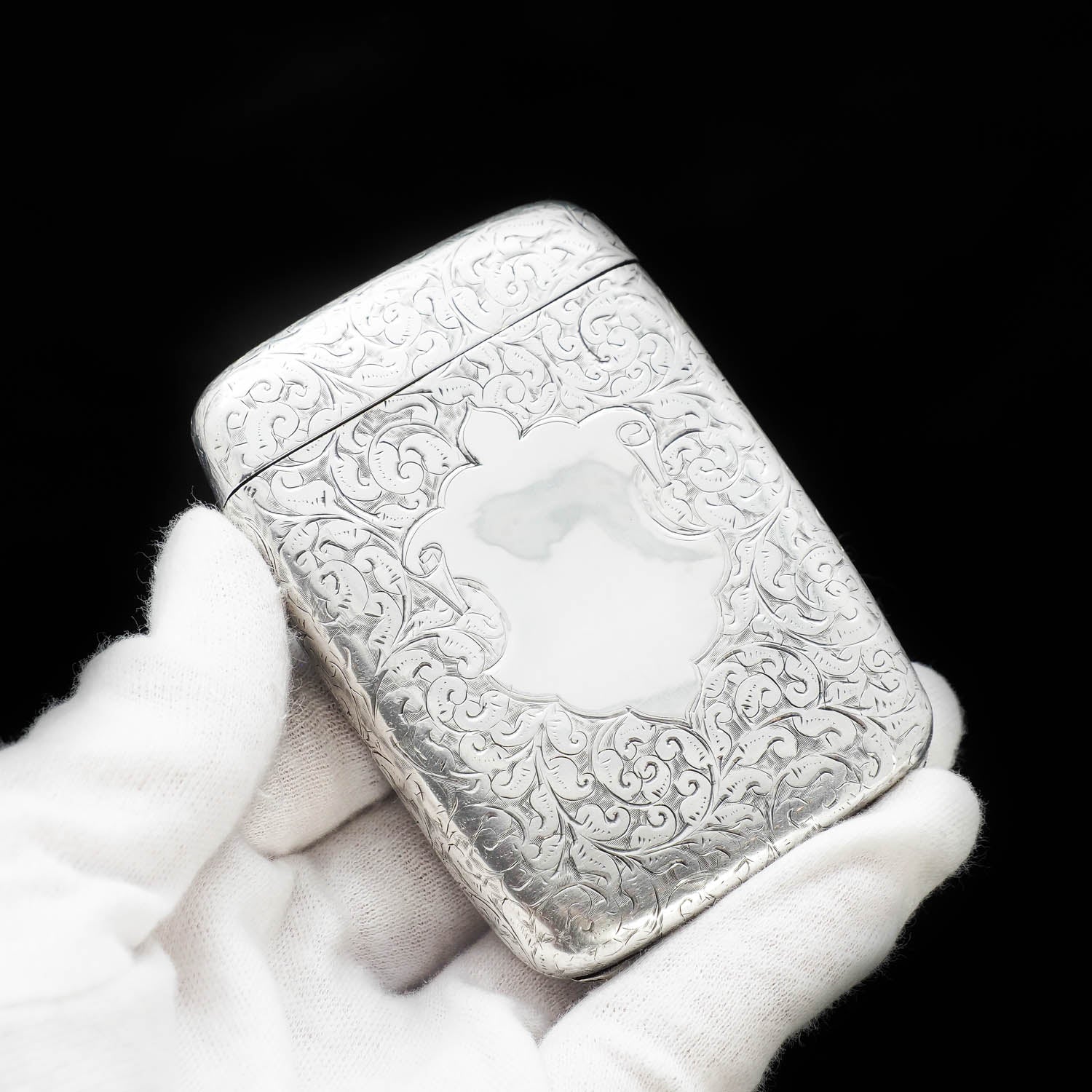 A Rare Victorian Solid Silver Cigarette Case - W.H. Haseler 1898