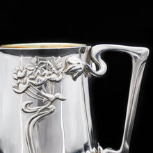 Load image into Gallery viewer, A Wonderful Art Nouveau Solid Silver Mug - Edwardian 1903 - Artisan Antiques
