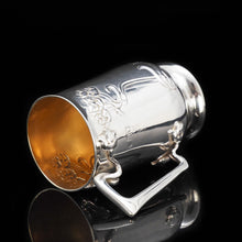 Load image into Gallery viewer, A Wonderful Art Nouveau Solid Silver Mug - Edwardian 1903 - Artisan Antiques
