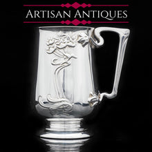 Load image into Gallery viewer, A Wonderful Art Nouveau Solid Silver Mug - Edwardian 1903 - Artisan Antiques
