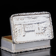 Load image into Gallery viewer, A Solid Silver &quot;Castle Top&quot; Snuff Box of Newstead Abbey - Taylor &amp; Perry 1835 - Artisan Antiques
