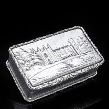 Load image into Gallery viewer, A Solid Silver &quot;Castle Top&quot; Snuff Box of Newstead Abbey - Taylor &amp; Perry 1835 - Artisan Antiques
