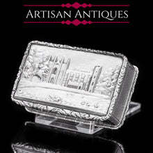 Load image into Gallery viewer, A Solid Silver &quot;Castle Top&quot; Snuff Box of Newstead Abbey - Taylor &amp; Perry 1835 - Artisan Antiques
