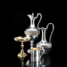 Load image into Gallery viewer, A Solid Silver Gilt Tazza With Chased Motifs - Lambert &amp; Co 1907 - Artisan Antiques
