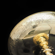 Load image into Gallery viewer, A Solid Silver Gilt Tazza With Chased Motifs - Lambert &amp; Co 1907 - Artisan Antiques
