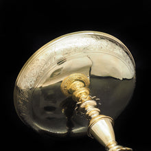 Load image into Gallery viewer, A Solid Silver Gilt Tazza With Chased Motifs - Lambert &amp; Co 1907 - Artisan Antiques
