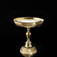 Load image into Gallery viewer, A Solid Silver Gilt Tazza With Chased Motifs - Lambert &amp; Co 1907 - Artisan Antiques
