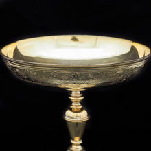 Load image into Gallery viewer, A Solid Silver Gilt Tazza With Chased Motifs - Lambert &amp; Co 1907 - Artisan Antiques
