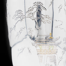 Load image into Gallery viewer, Antique Silver Japanese Hand Engraved Vase - Meiji Era c.1890 - Artisan Antiques
