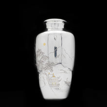 Load image into Gallery viewer, Antique Silver Japanese Hand Engraved Vase - Meiji Era c.1890 - Artisan Antiques
