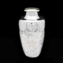 Load image into Gallery viewer, Antique Silver Japanese Hand Engraved Vase - Meiji Era c.1890 - Artisan Antiques
