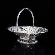Load image into Gallery viewer, A Victorian Solid Silver Basket with Pierced Motifs - Henry Atkin 1892 - Artisan Antiques

