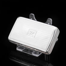 Load image into Gallery viewer, Georgian Engine Turned Solid Silver Snuff Box - Edward Smith 1835 - Artisan Antiques
