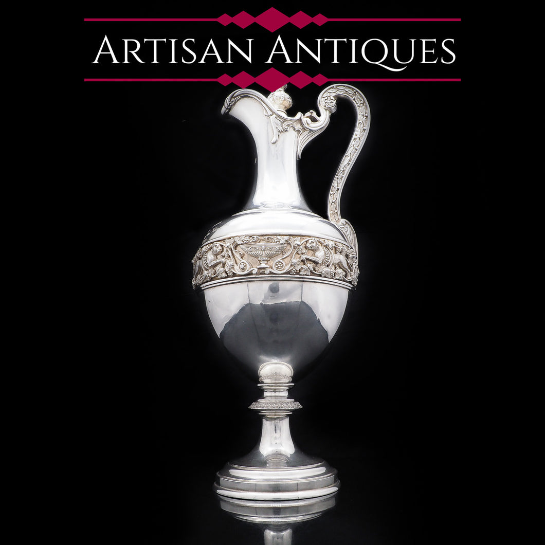 Magnificent Victorian Solid Silver Wine Ewer/Jug - Stephen Smith 1869 - Artisan Antiques