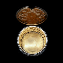 Load image into Gallery viewer, Antique Victorian Solid Silver Mustard/Condiment Pot with Abercorn Design - Alexander Macrae 1866 - Artisan Antiques
