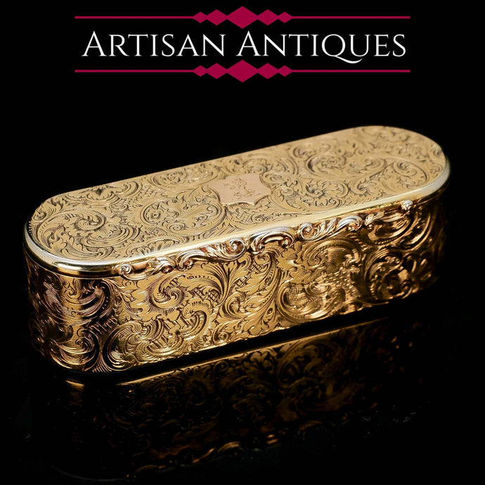 A Splendid Silver Gilt Snuff Box - Charles Rawlings & William Summers 1837 - Artisan Antiques