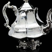 Load image into Gallery viewer, A Victorian Solid Silver Teapot with Engraved Panels - John &amp; George Angell 1846 - Artisan Antiques
