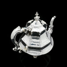 Load image into Gallery viewer, A Victorian Solid Silver Teapot with Engraved Panels - John &amp; George Angell 1846 - Artisan Antiques
