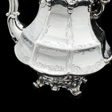 Load image into Gallery viewer, A Victorian Solid Silver Teapot with Engraved Panels - John &amp; George Angell 1846 - Artisan Antiques

