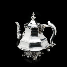 Load image into Gallery viewer, A Victorian Solid Silver Teapot with Engraved Panels - John &amp; George Angell 1846 - Artisan Antiques
