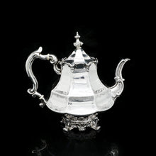 Load image into Gallery viewer, A Victorian Solid Silver Teapot with Engraved Panels - John &amp; George Angell 1846 - Artisan Antiques
