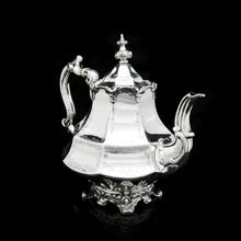 Load image into Gallery viewer, A Victorian Solid Silver Teapot with Engraved Panels - John &amp; George Angell 1846 - Artisan Antiques
