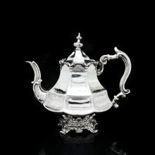 Load image into Gallery viewer, A Victorian Solid Silver Teapot with Engraved Panels - John &amp; George Angell 1846 - Artisan Antiques
