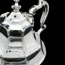 Load image into Gallery viewer, A Victorian Solid Silver Teapot with Engraved Panels - John &amp; George Angell 1846 - Artisan Antiques
