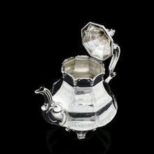 Load image into Gallery viewer, A Victorian Solid Silver Teapot with Engraved Panels - John &amp; George Angell 1846 - Artisan Antiques
