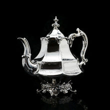 Load image into Gallery viewer, A Victorian Solid Silver Teapot with Engraved Panels - John &amp; George Angell 1846 - Artisan Antiques
