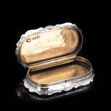 Load image into Gallery viewer, Victorian Solid Silver Snuff Box with Gilt Interior - Francis Clark 1847 - Artisan Antiques
