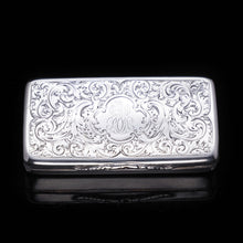 Load image into Gallery viewer, Victorian Solid Silver Snuff Box with Acanthus Chasing - Owen &amp; Boon 1856 - Artisan Antiques
