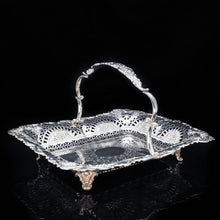 Load image into Gallery viewer, A Wonderful Solid Silver Basket Victorian - Martin Hall &amp; Co 1900 - Artisan Antiques
