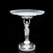 Load image into Gallery viewer, A Spectacular Solid Silver Figural Centrepiece Tazza of a Sculpted Lady - Daniel &amp; Charles Houle 1870 - Artisan Antiques
