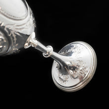 Load image into Gallery viewer, A Large Solid Silver Goblet with Victorian Chased Motifs - George Unite 1891 - Artisan Antiques
