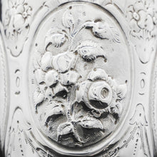 Load image into Gallery viewer, A Large Solid Silver Goblet with Victorian Chased Motifs - George Unite 1891 - Artisan Antiques
